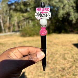 Neuro Nurse Black and Pink Custom Made Pen